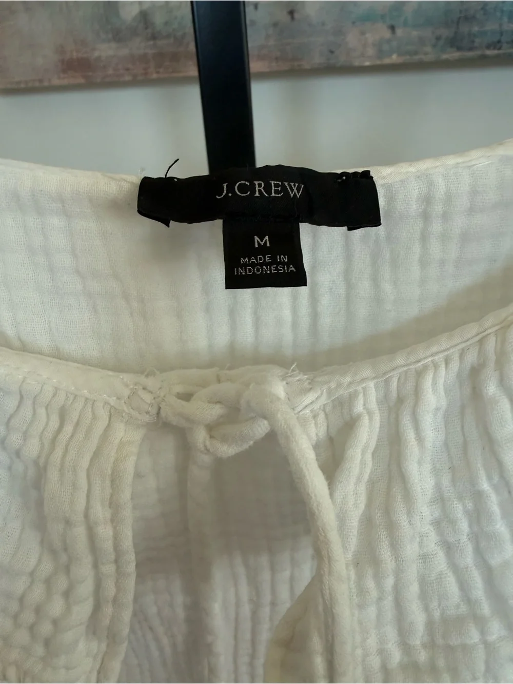 J.Crew Ruffle Gauze Camisole Tank Top White Medium Adjustable Cotton J. J Crew